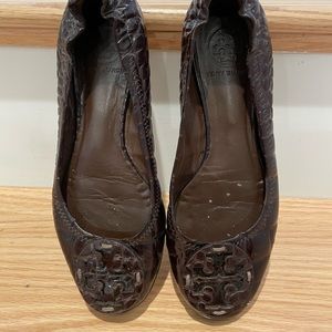 Tory Burch Brown Leather Ballet Flats size 6